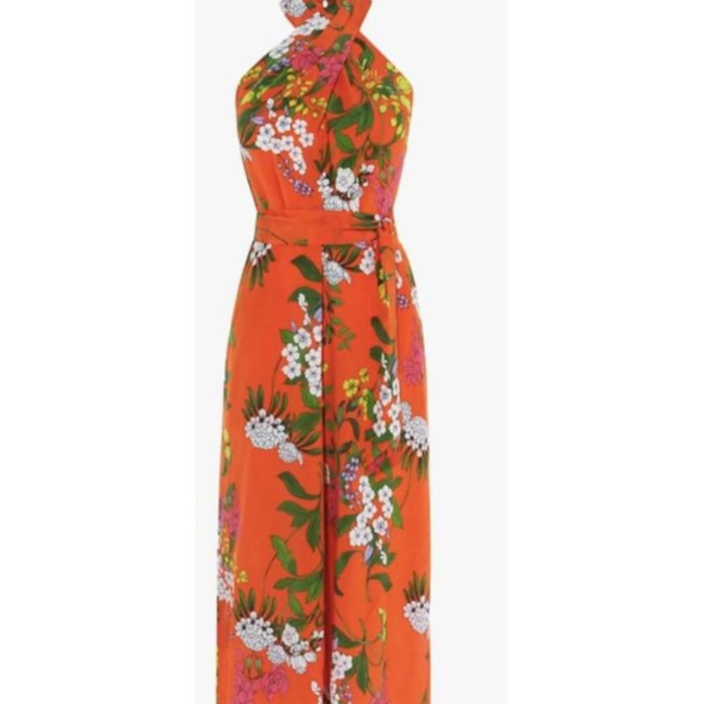 Karen Millen Floral Silk Halter Maxi Dress – Size 6 (New with Tags)